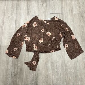 H&M Brown Floral Women's Blouse